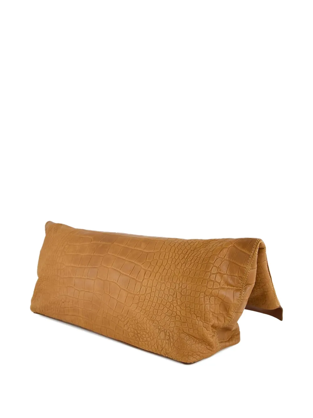Johanna Ortiz Clutch met krokodillen-reliëf - Bruin