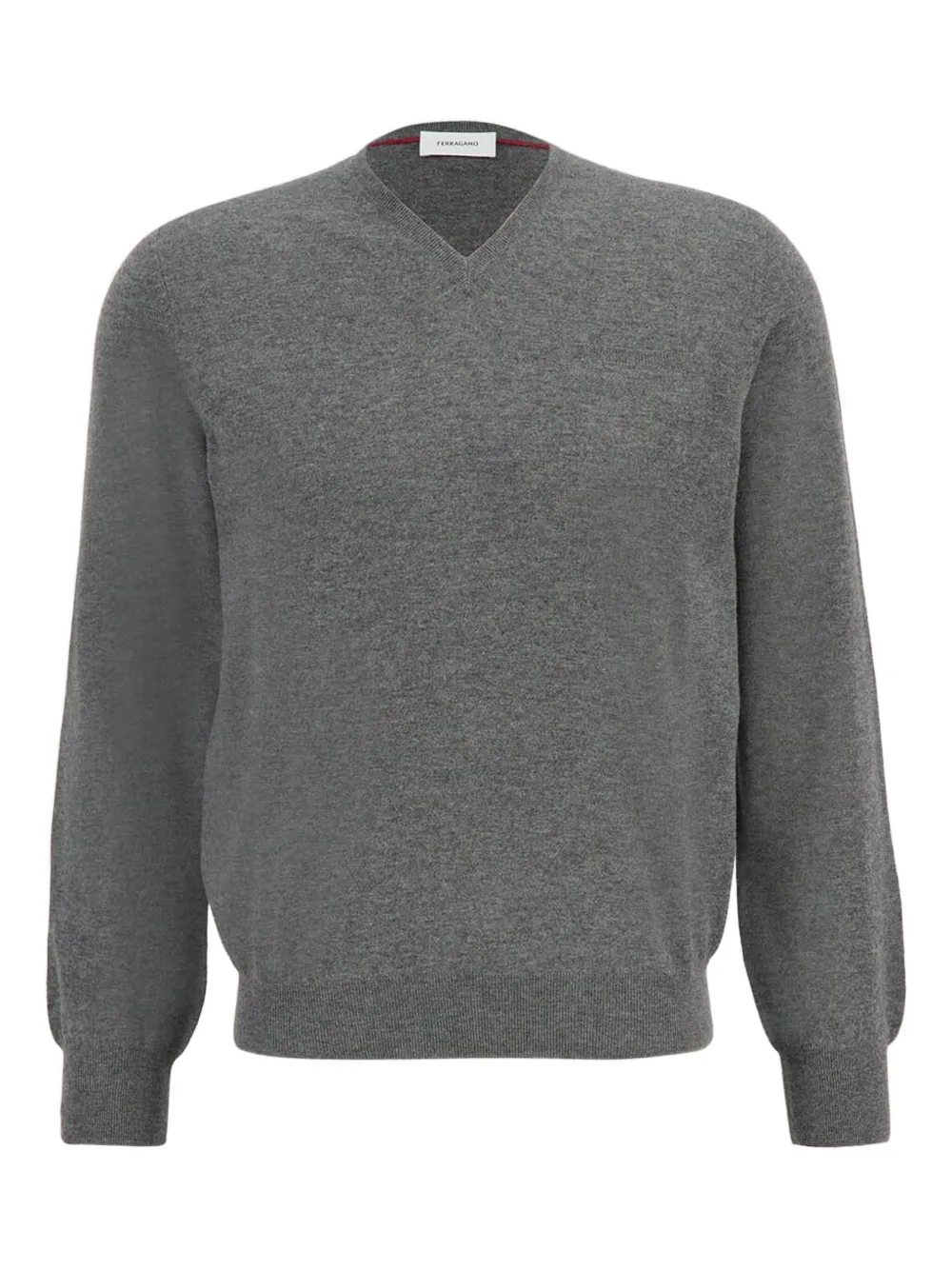 Ferragamo V-neck wool sweater | Grey | Image 1