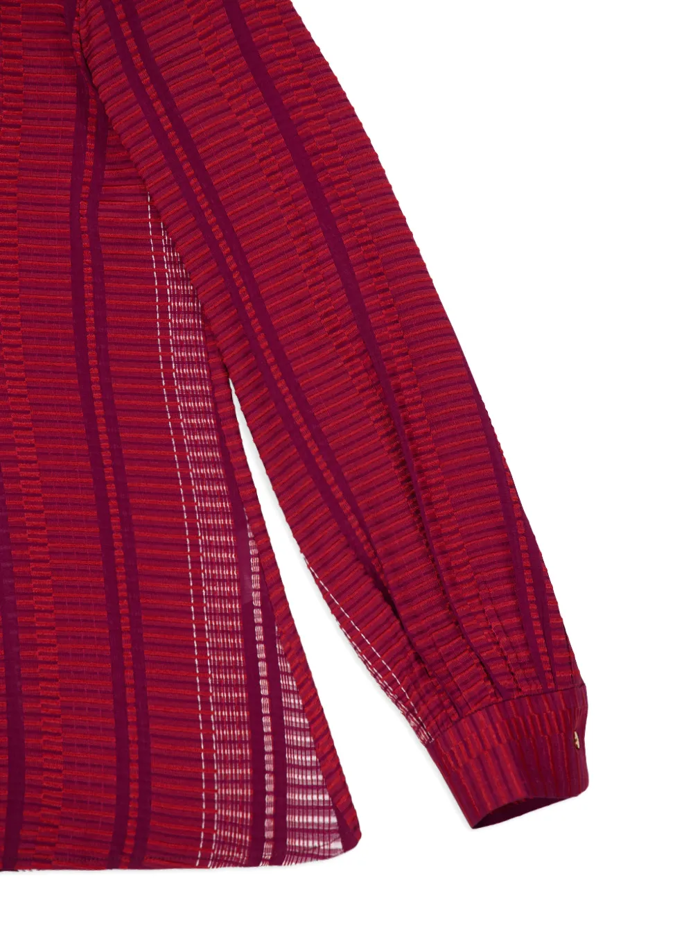  Zeus+dione Hera Striped Silk Blouse - Red 