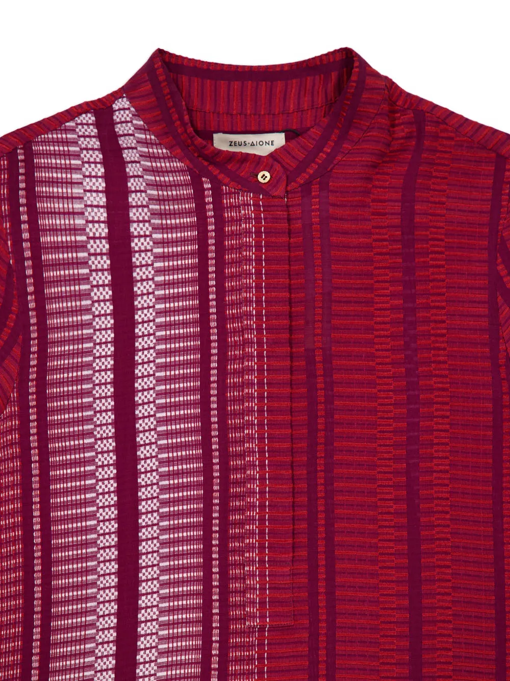  Zeus+dione Hera Striped Silk Blouse - Red 