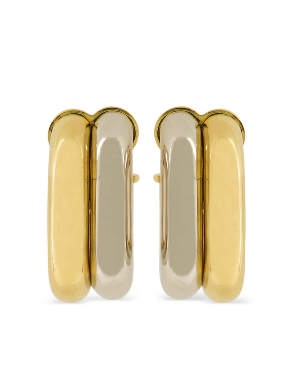 Rabanne two-tone hoop earrings | Silver | Image 1