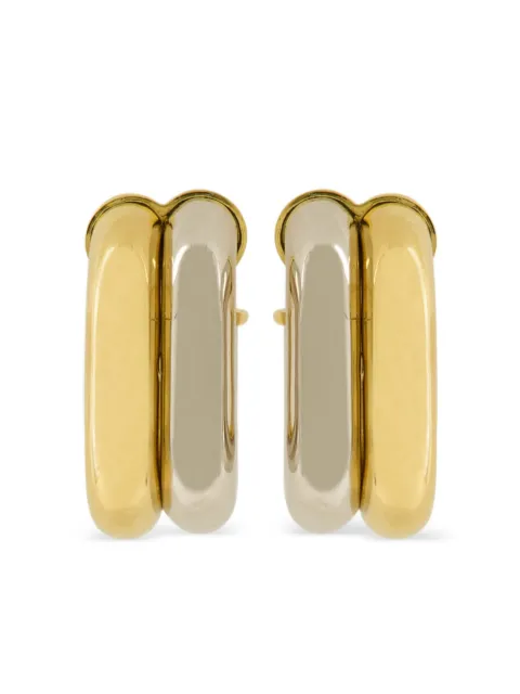 Rabanne two-tone hoop earrings