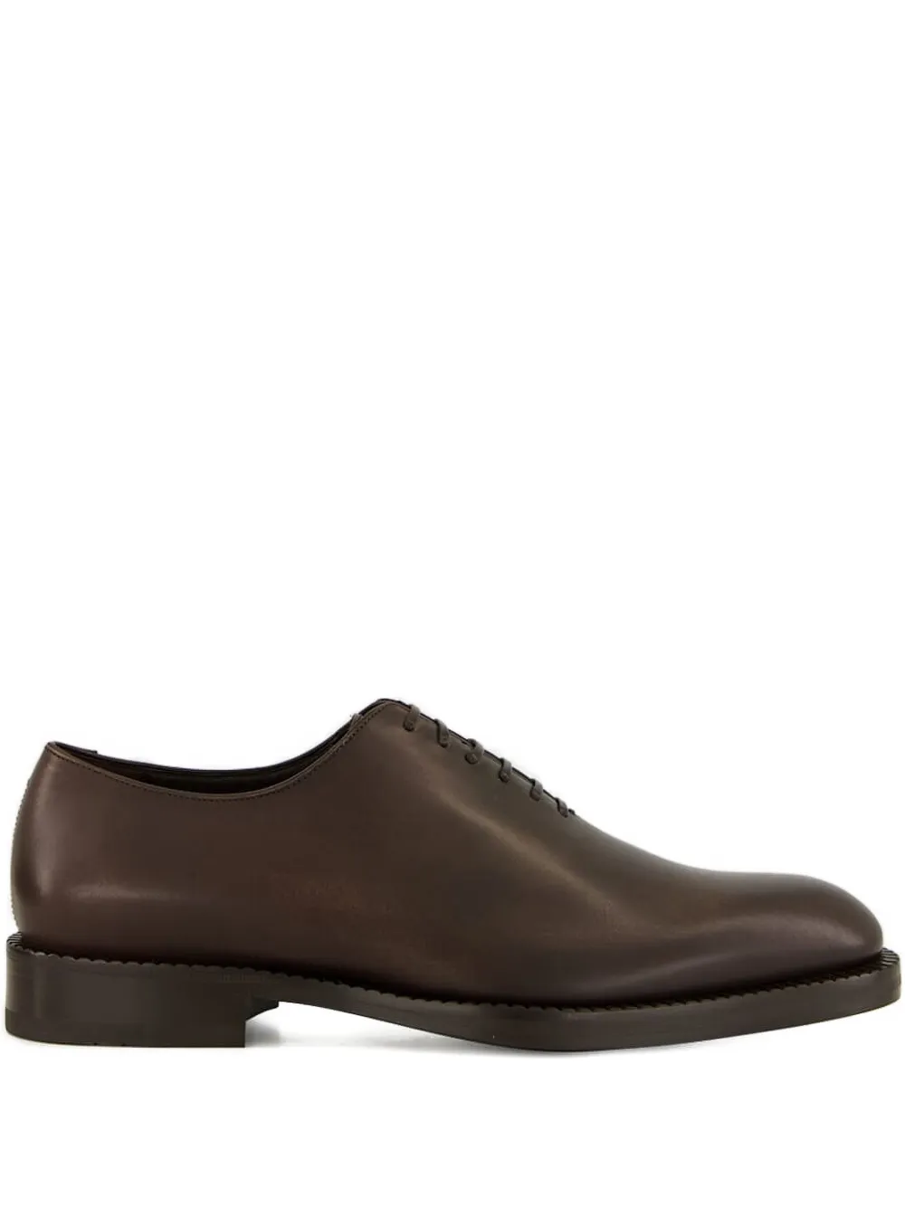 Ferragamo Tramezza leather oxford shoes Brown