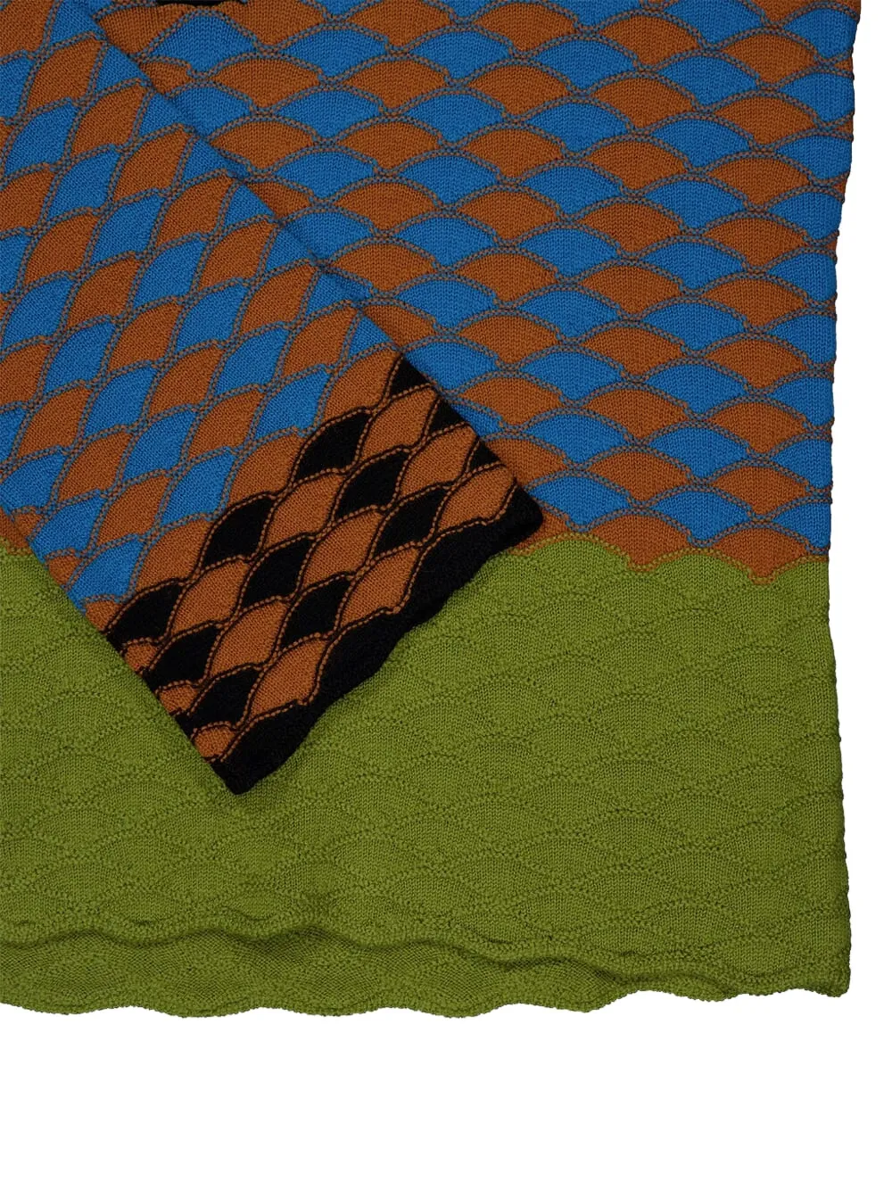 La DoubleJ Wollen top met geometrisch patroon Blauw