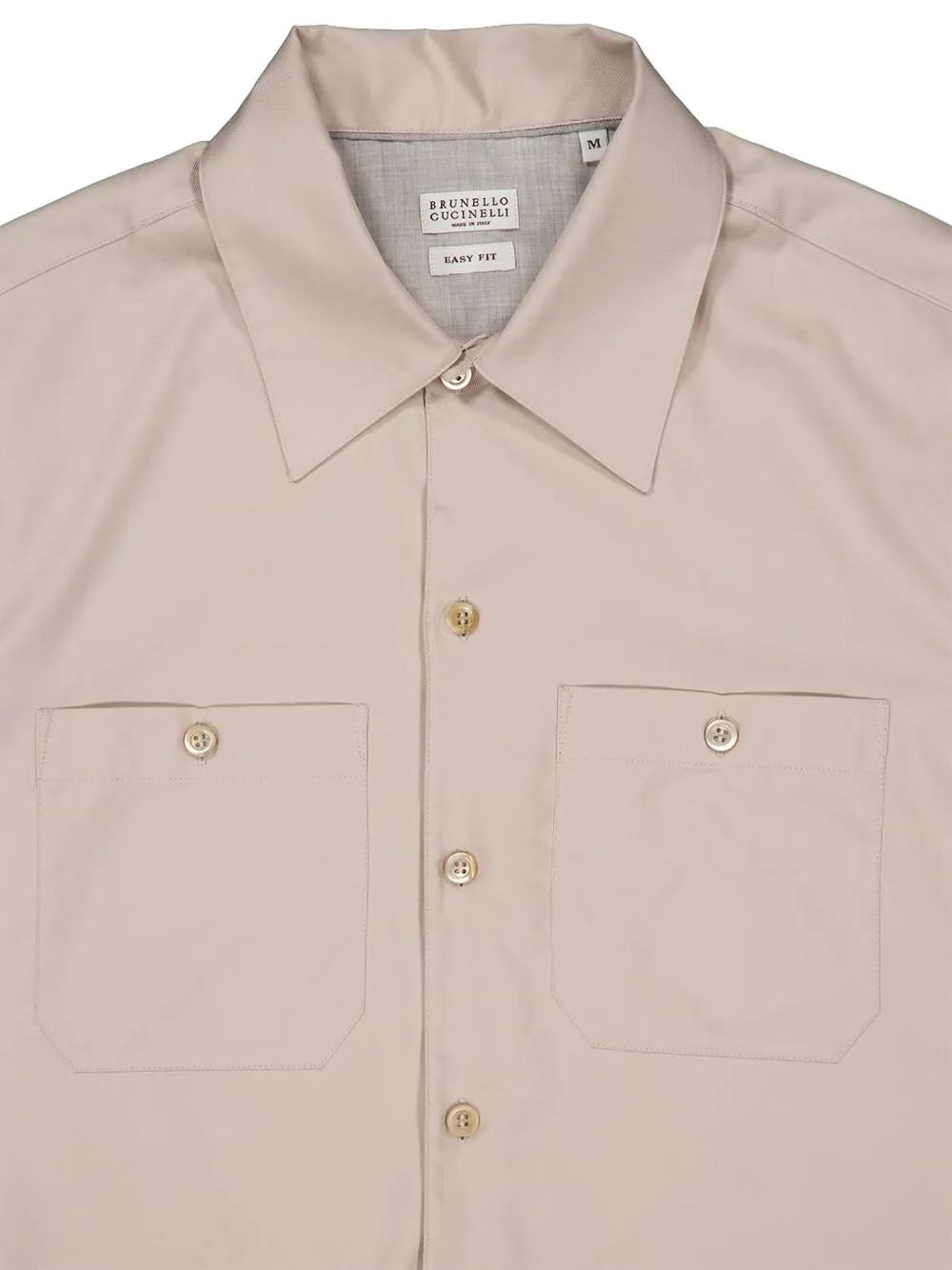Brunello Cucinelli Overhemd met twee zakken en knoop Beige