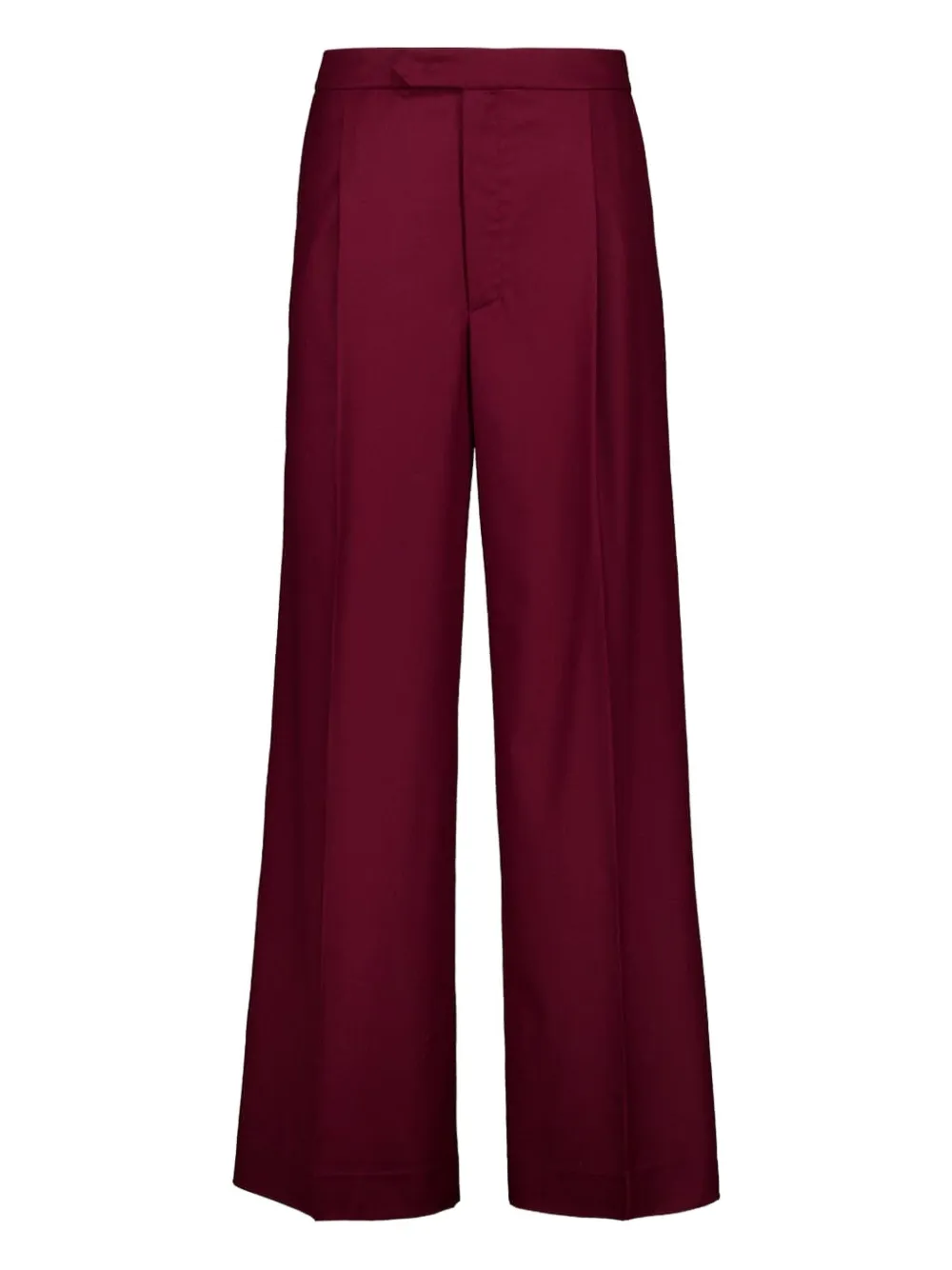 Zeus + Dione Fractal Wool Trousers In Burgundy