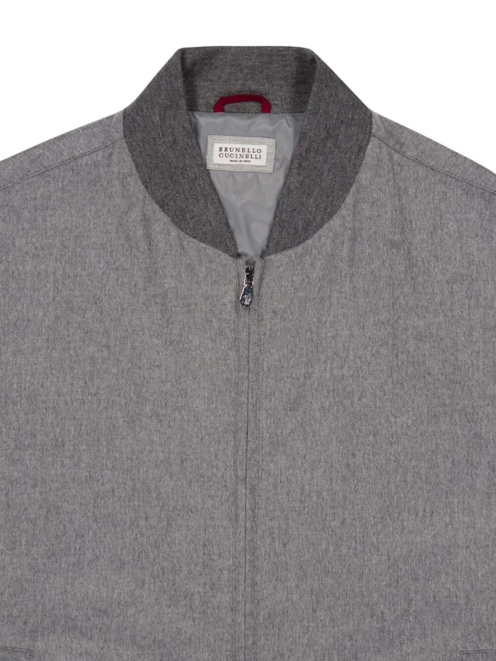 Brunello Cucinelli Kasjmier jack met rits Grijs