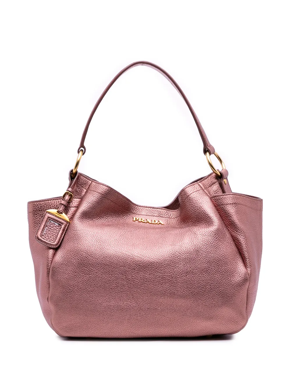 Prada Pre-Owned 2010-2025 Metallic Vitello Daino Double Pocket tote bag | Pink | Image 1