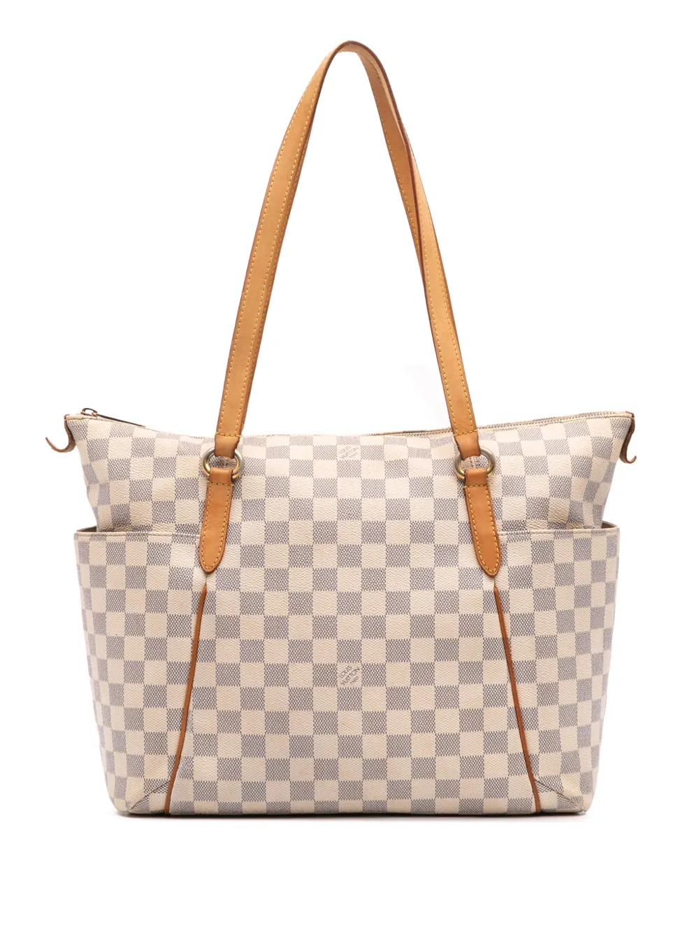 Pre-owned Louis Vuitton 2011 Damier Azur Totally Mm Tote Bag In White