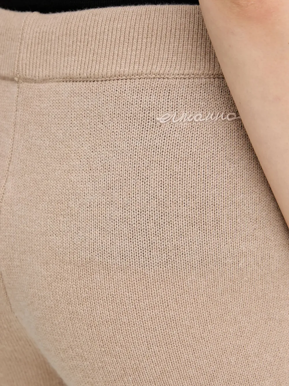 Ermanno Scervino Drawstring Knitted Track Pants In Brown