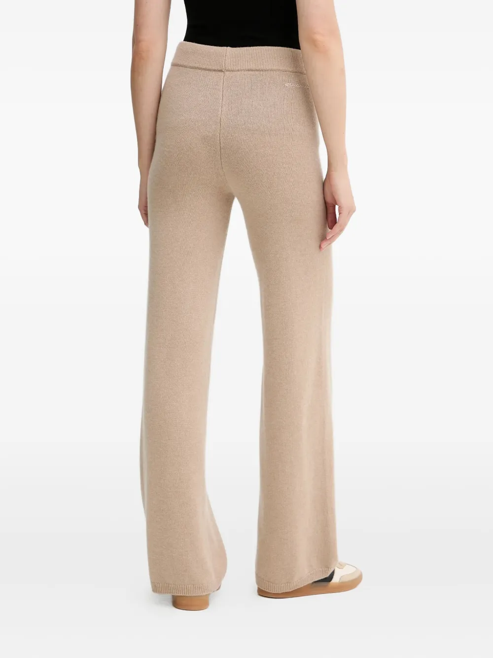 Ermanno Scervino Drawstring Knitted Track Pants In Brown