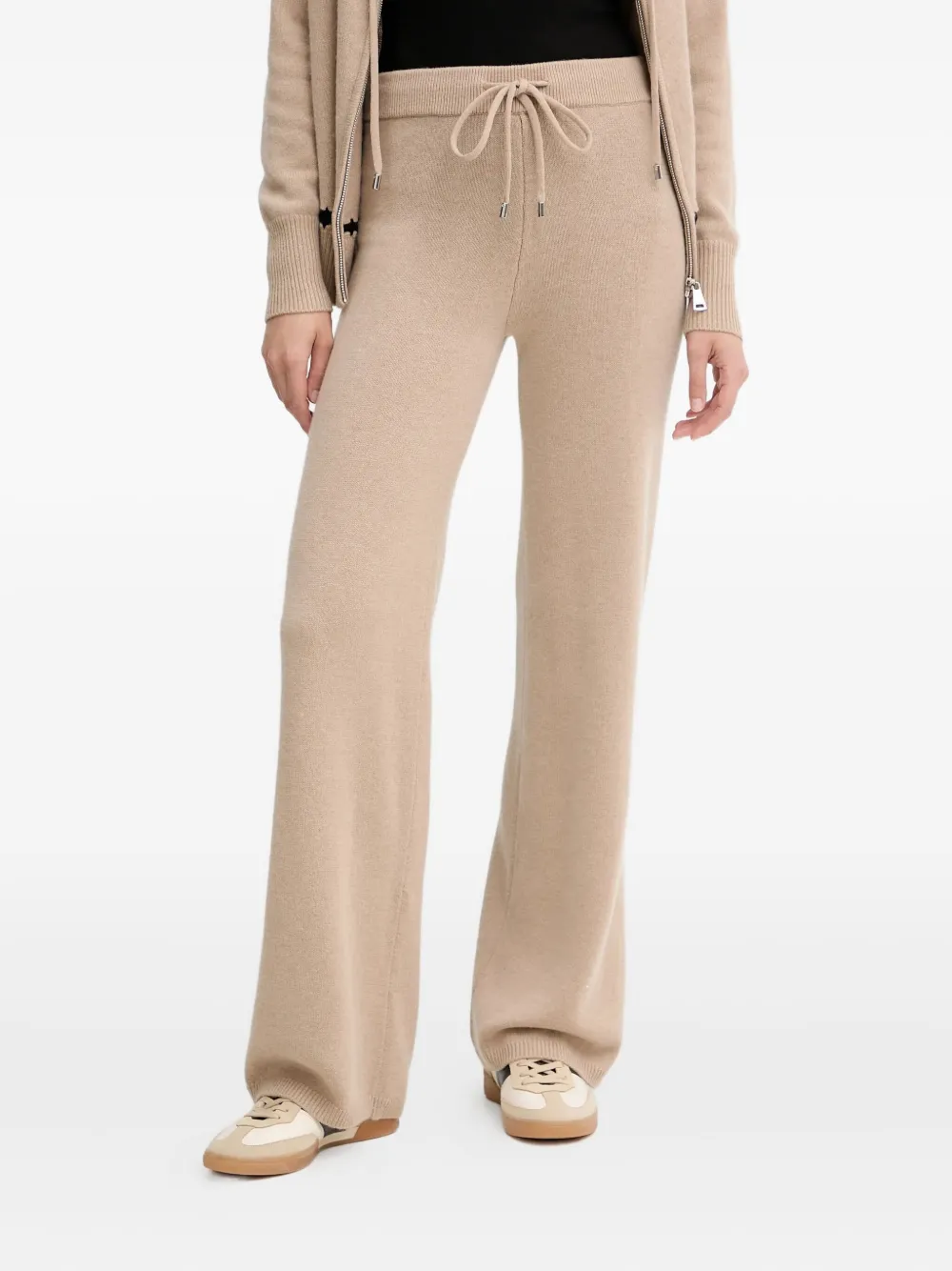 Ermanno Scervino Drawstring Knitted Track Pants In Brown