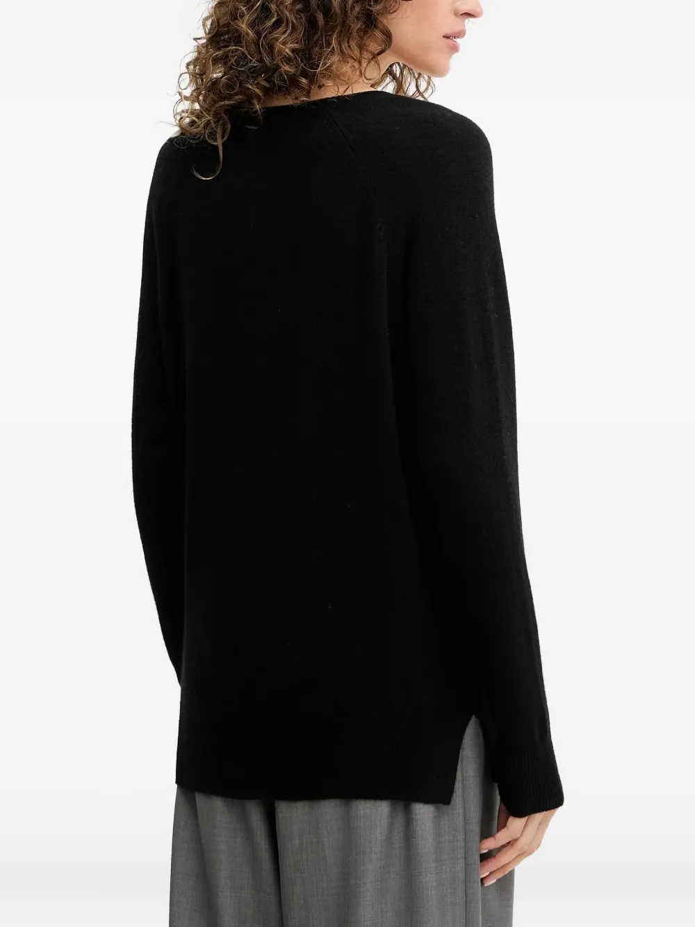 Ermanno Scervino Trui met V-hals en lange mouwen Zwart