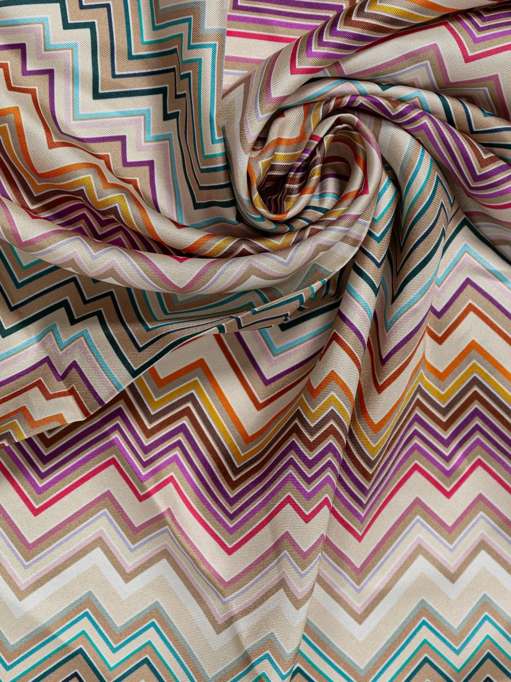 Missoni Sjaal met zigzag patroon Beige