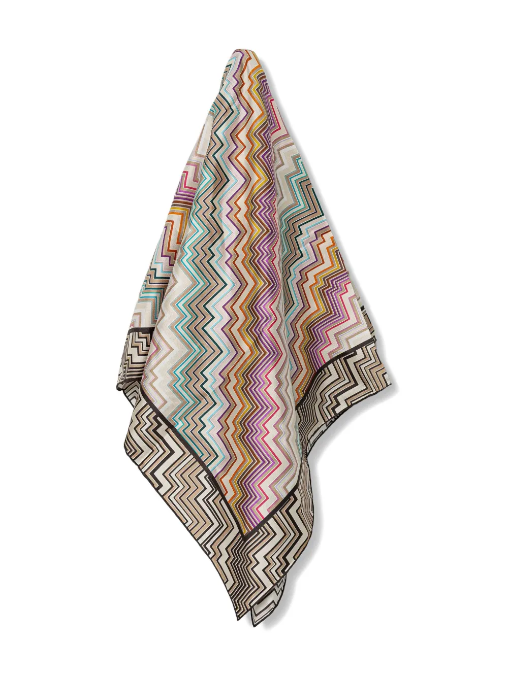 Missoni Sjaal met zigzag patroon Beige