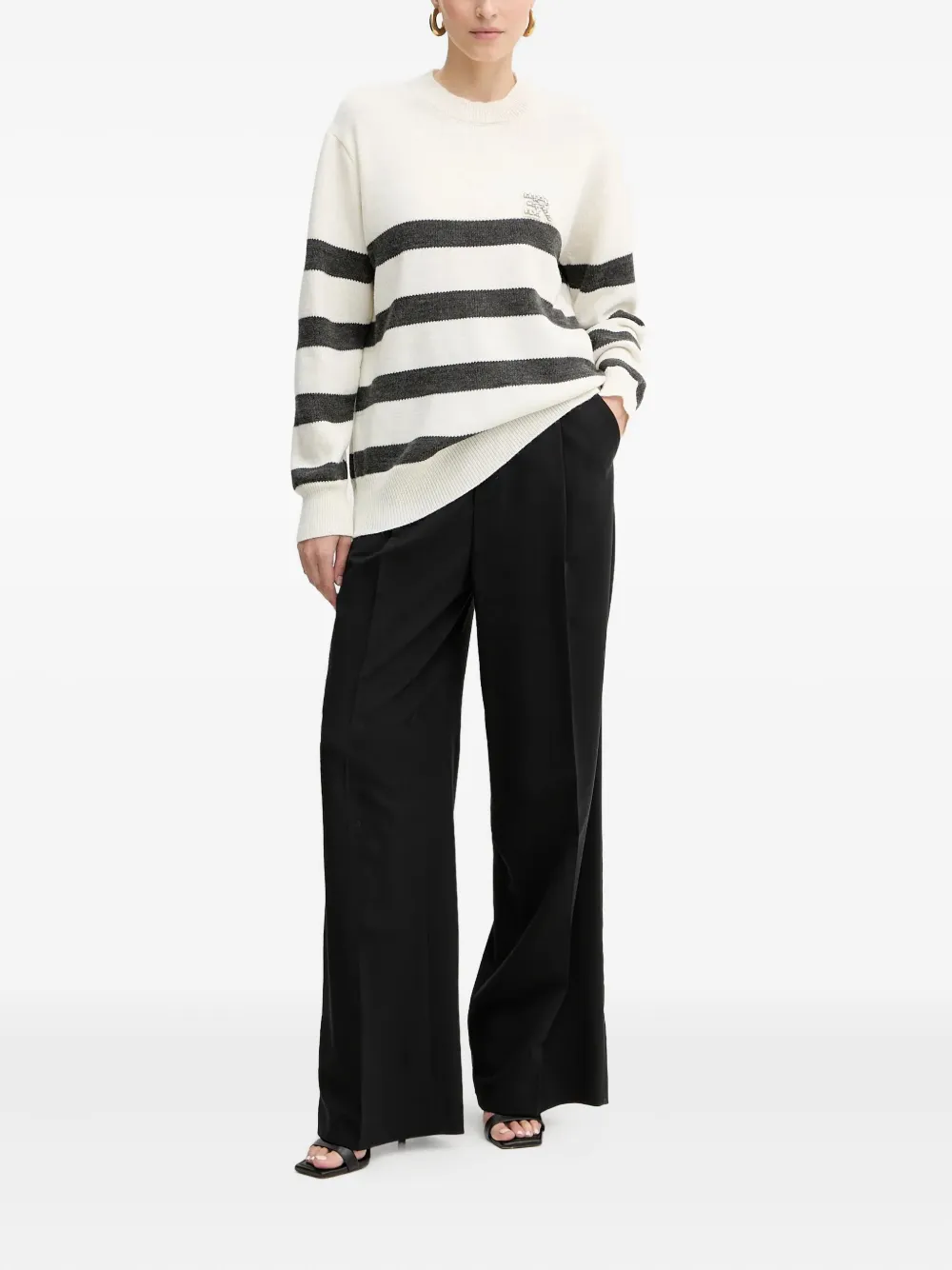 Ermanno Scervino striped-pattern embellished sweater | Knitted Sweaters | Image 2