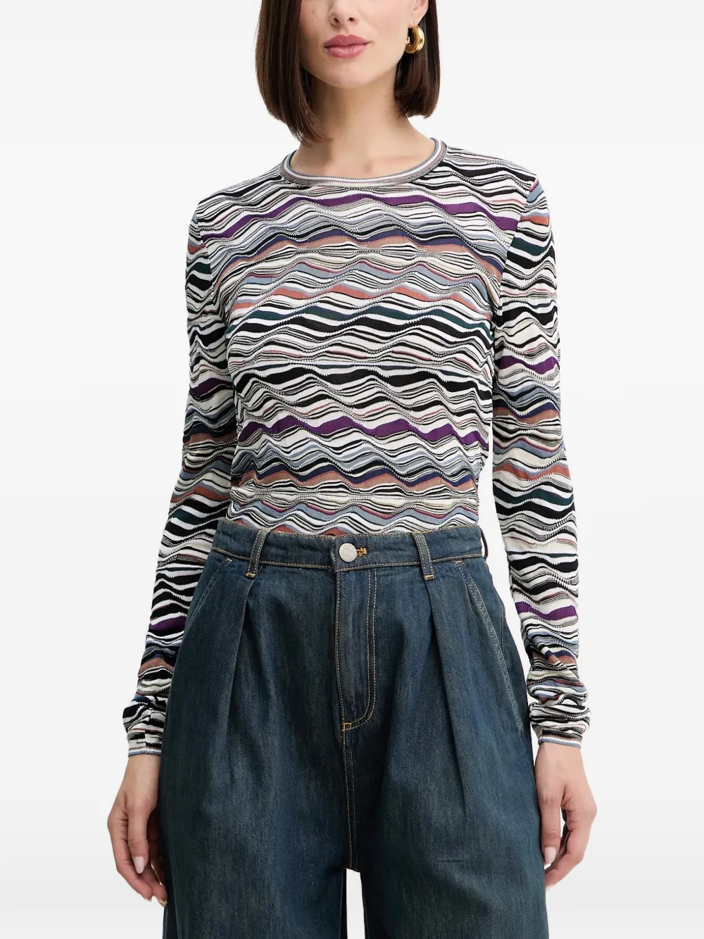 Missoni Wavy Sweater In White