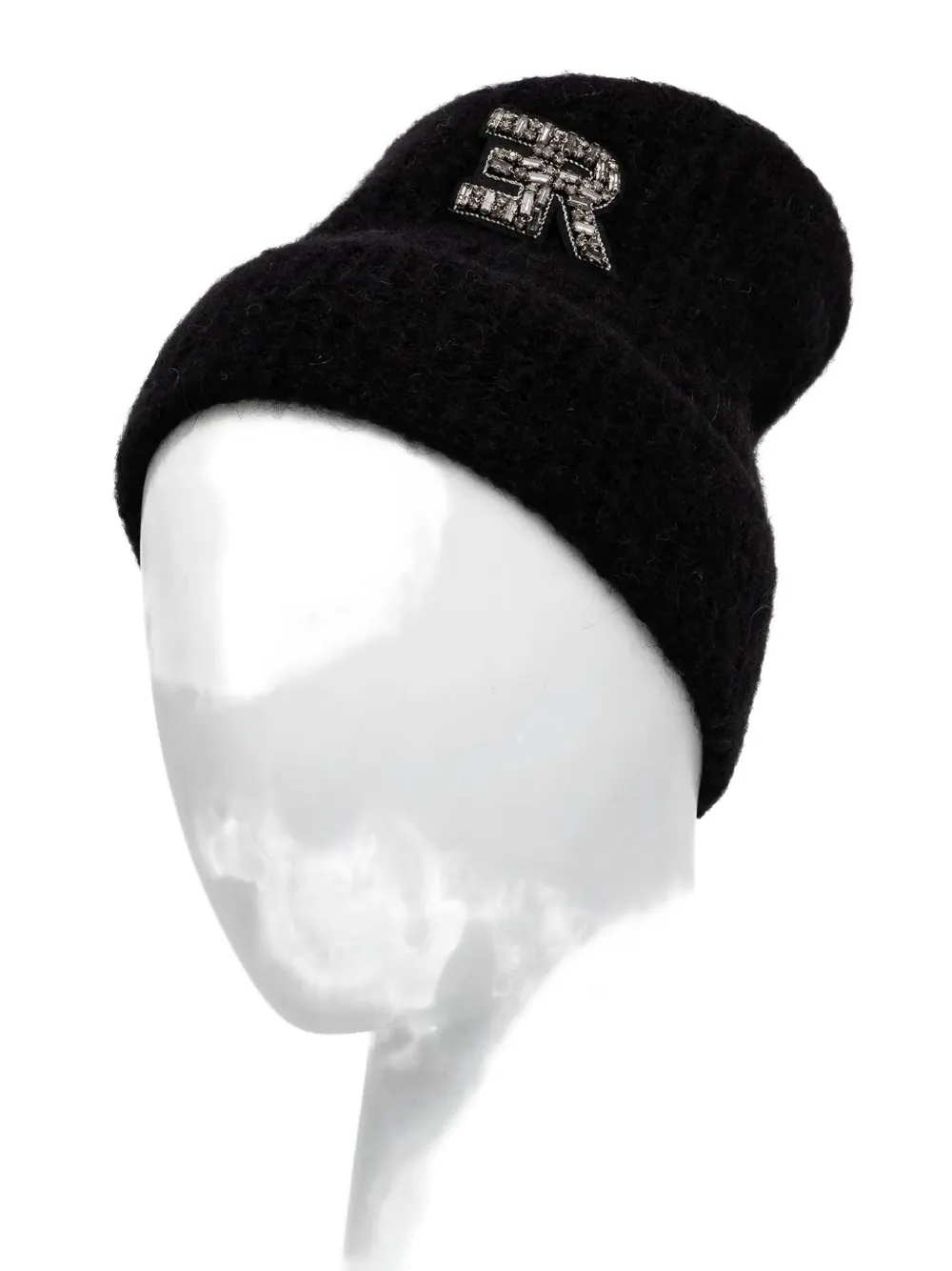 Ermanno Scervino logo-appliqué beanie hat - Zwart