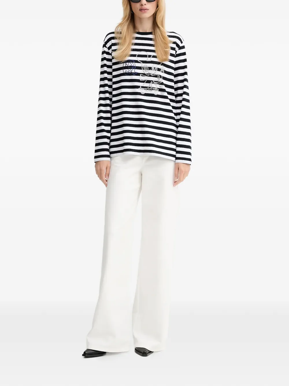 Zadig&voltaire Edwini Striped Embellished Top - Black 