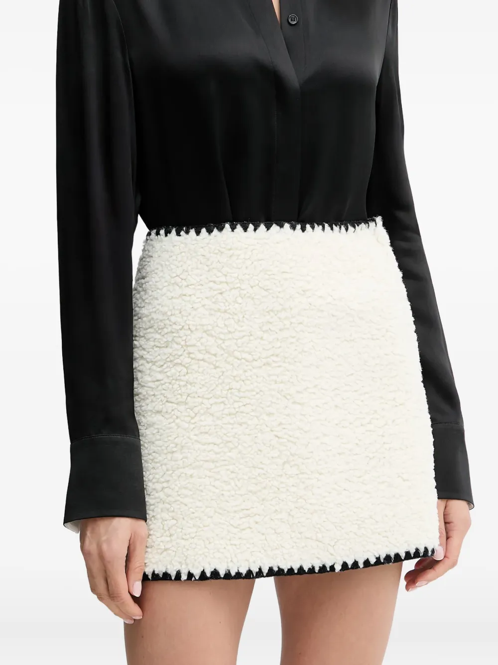 Ermanno Scervino Mini-rok met stikseldetail Beige