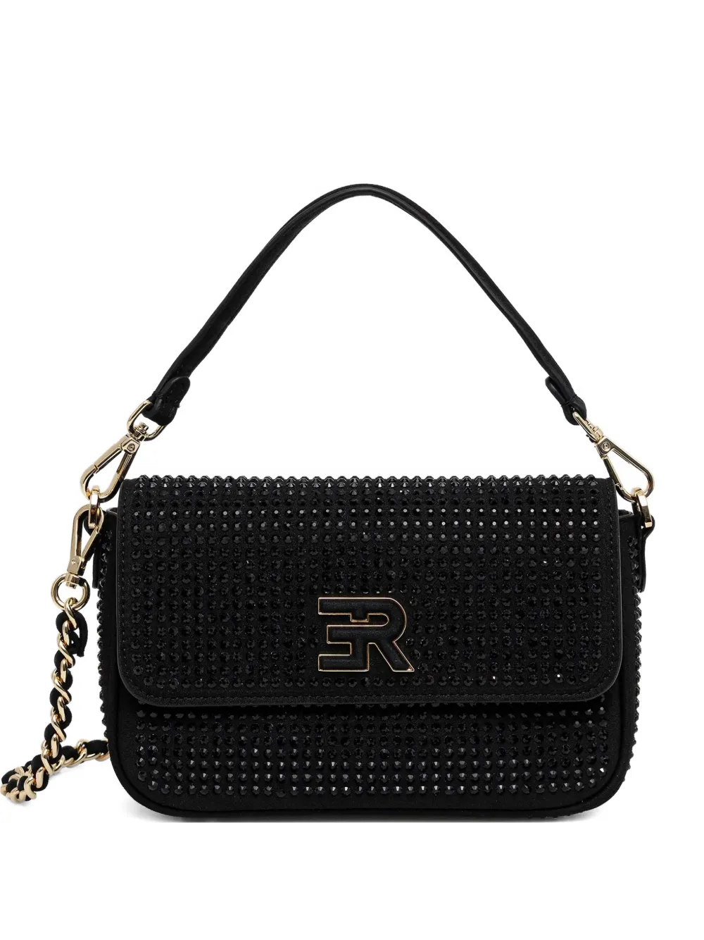 Ermanno Scervino crystal-embellished chain-strap satchel bag | Black | Image 1