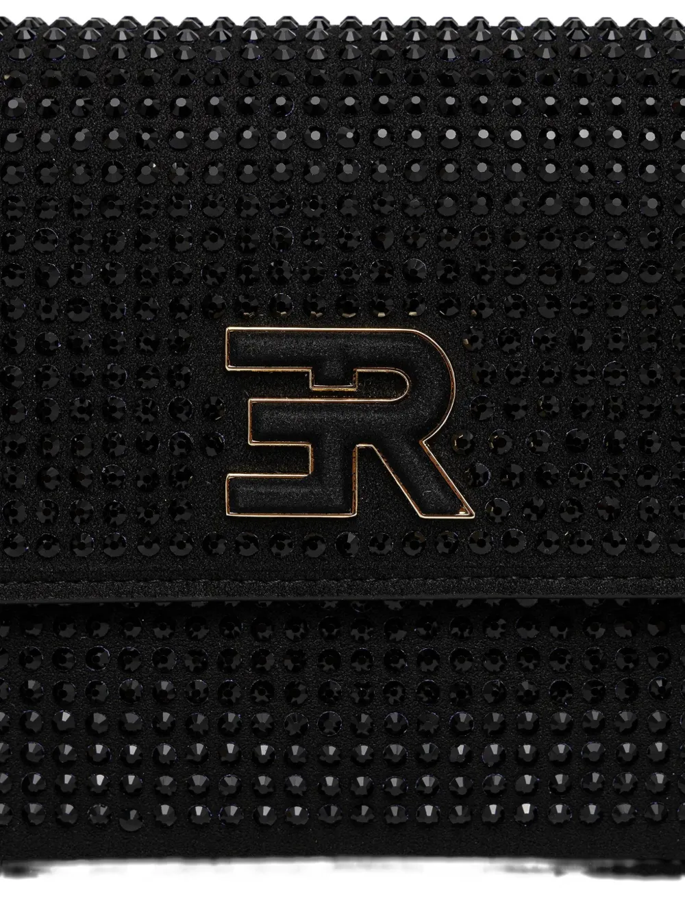 Ermanno Scervino Crystal-embellished Chain-strap Satchel Bag In Black