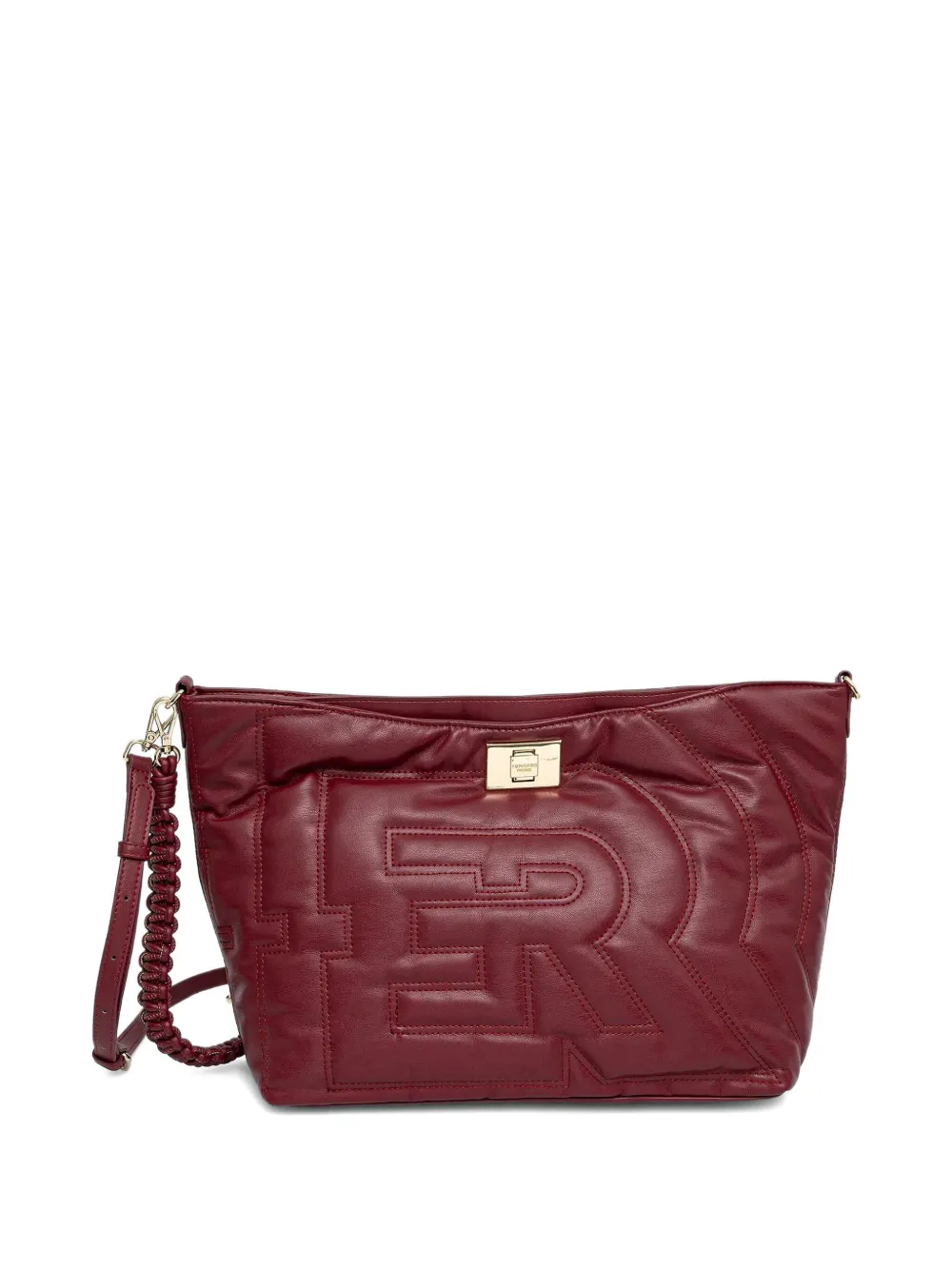 Ermanno Scervino Embossed-logo Top-handle Tote Bag In Red