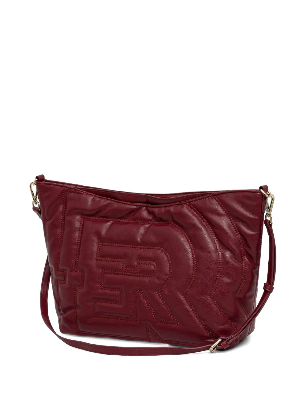 Ermanno Scervino embossed-logo top-handle tote bag - Rood