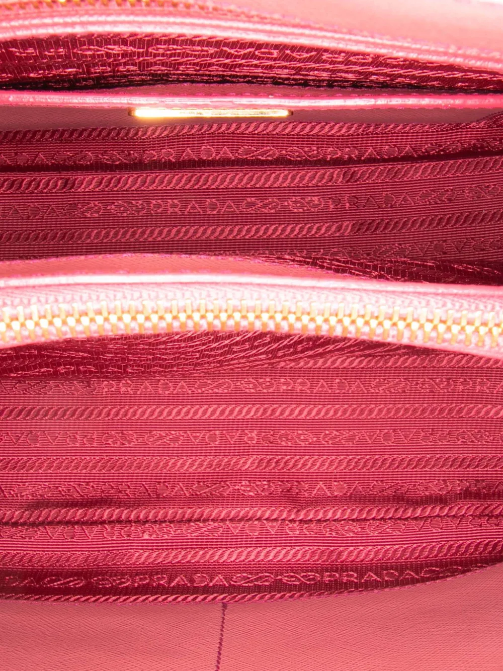 Pre-owned Prada 2021-2025 Medium Saffiano Lux Promenade Satchel In Pink