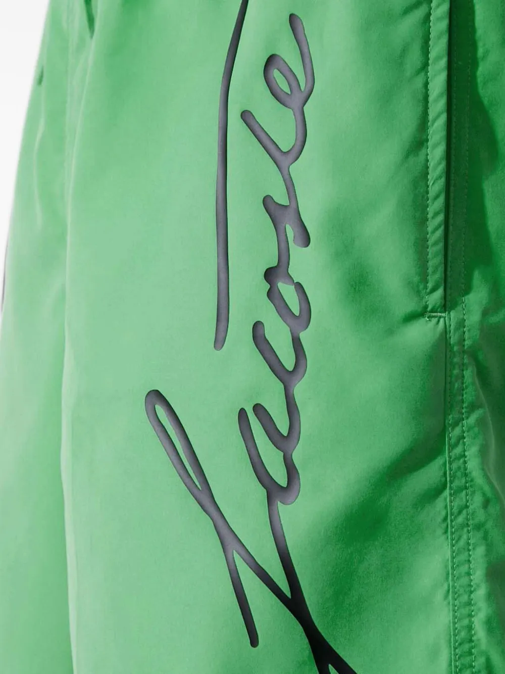 Lacoste Zwembroek met trekkoord en logoscript Groen