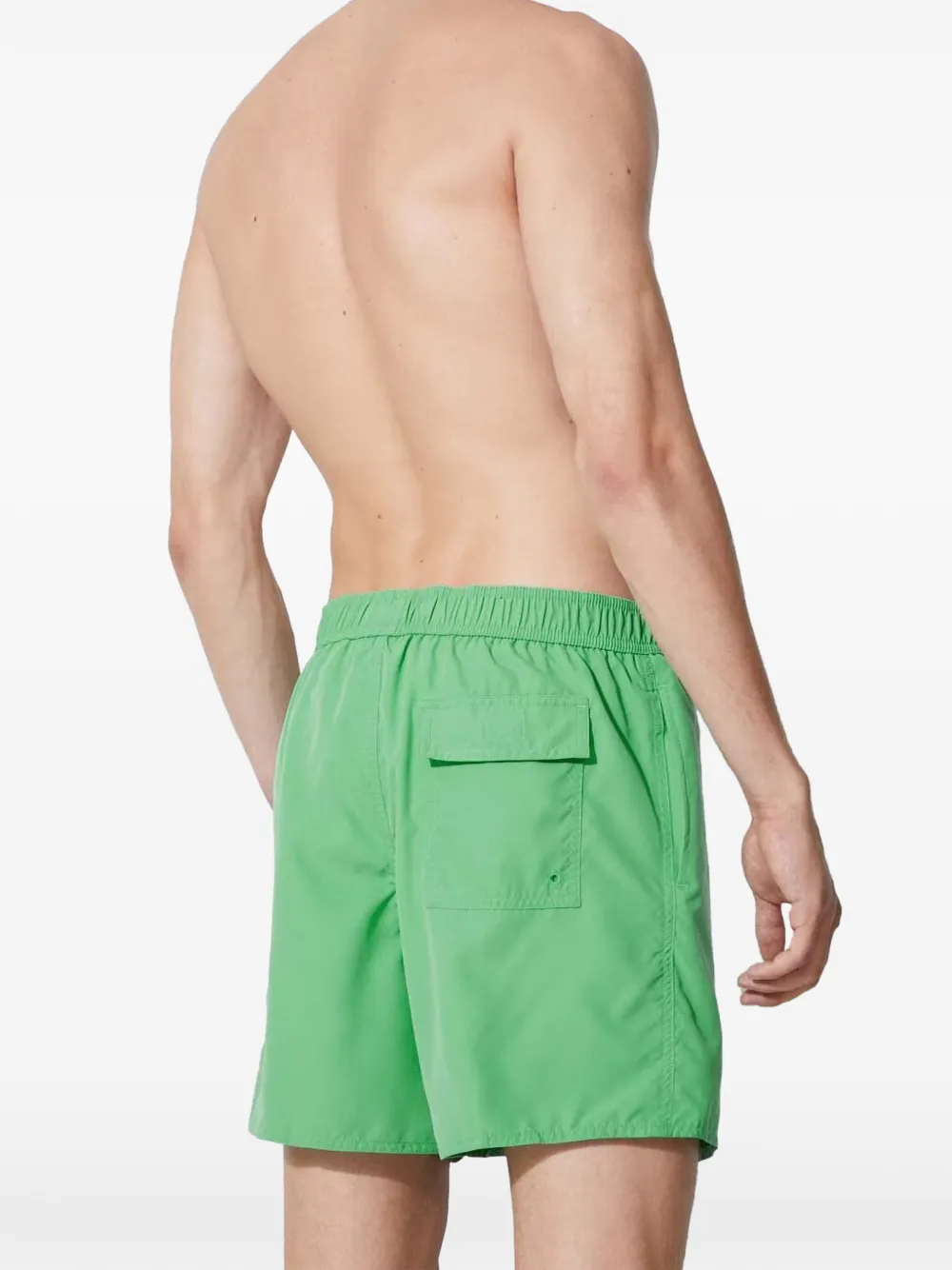 Lacoste Zwembroek met trekkoord en logoscript Groen