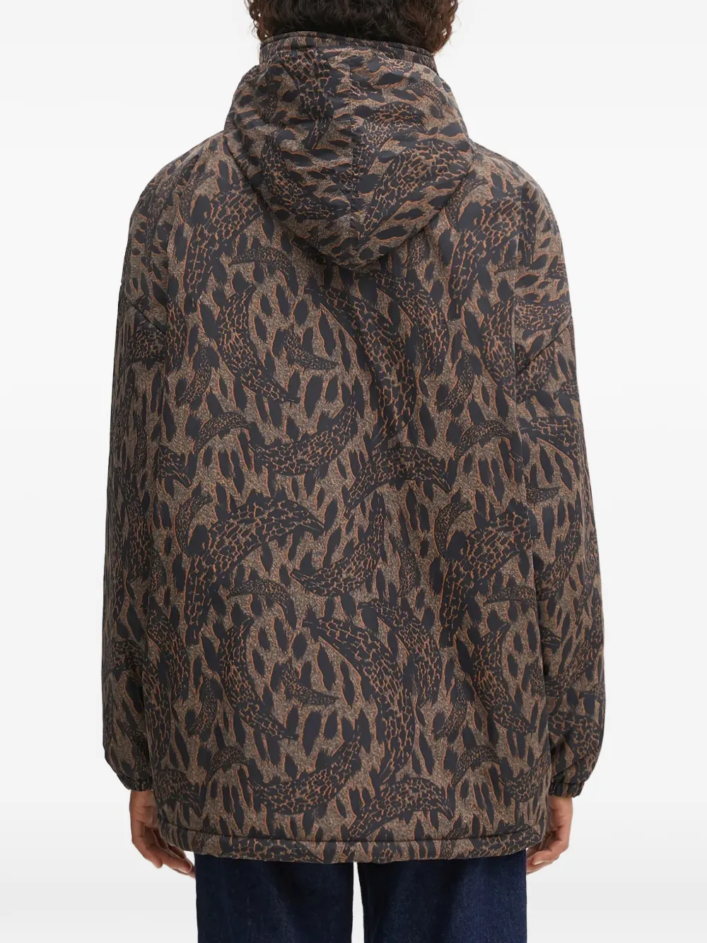  Fiorucci Hooded Print Jacket - Brown 