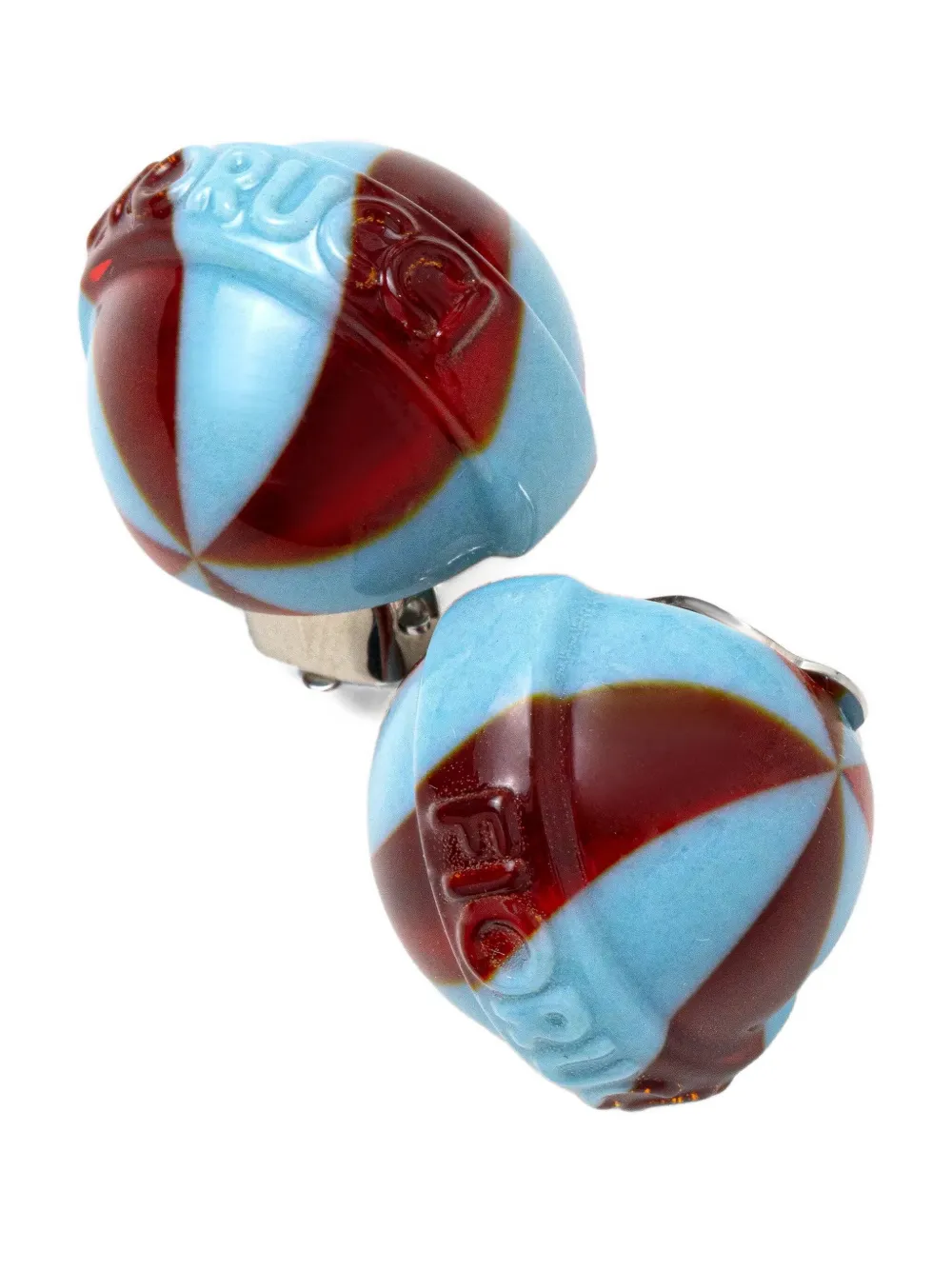 Fiorucci Gestreepte oorbellen - Blauw