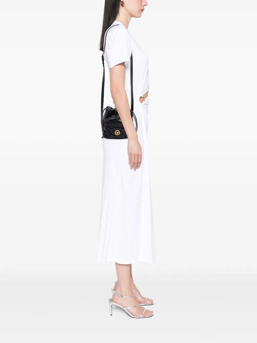 Versace Pre-Owned 2019-2025 Quilted Calfskin La Medusa Drawstring bucket bag | Pre-Owned | Image 2