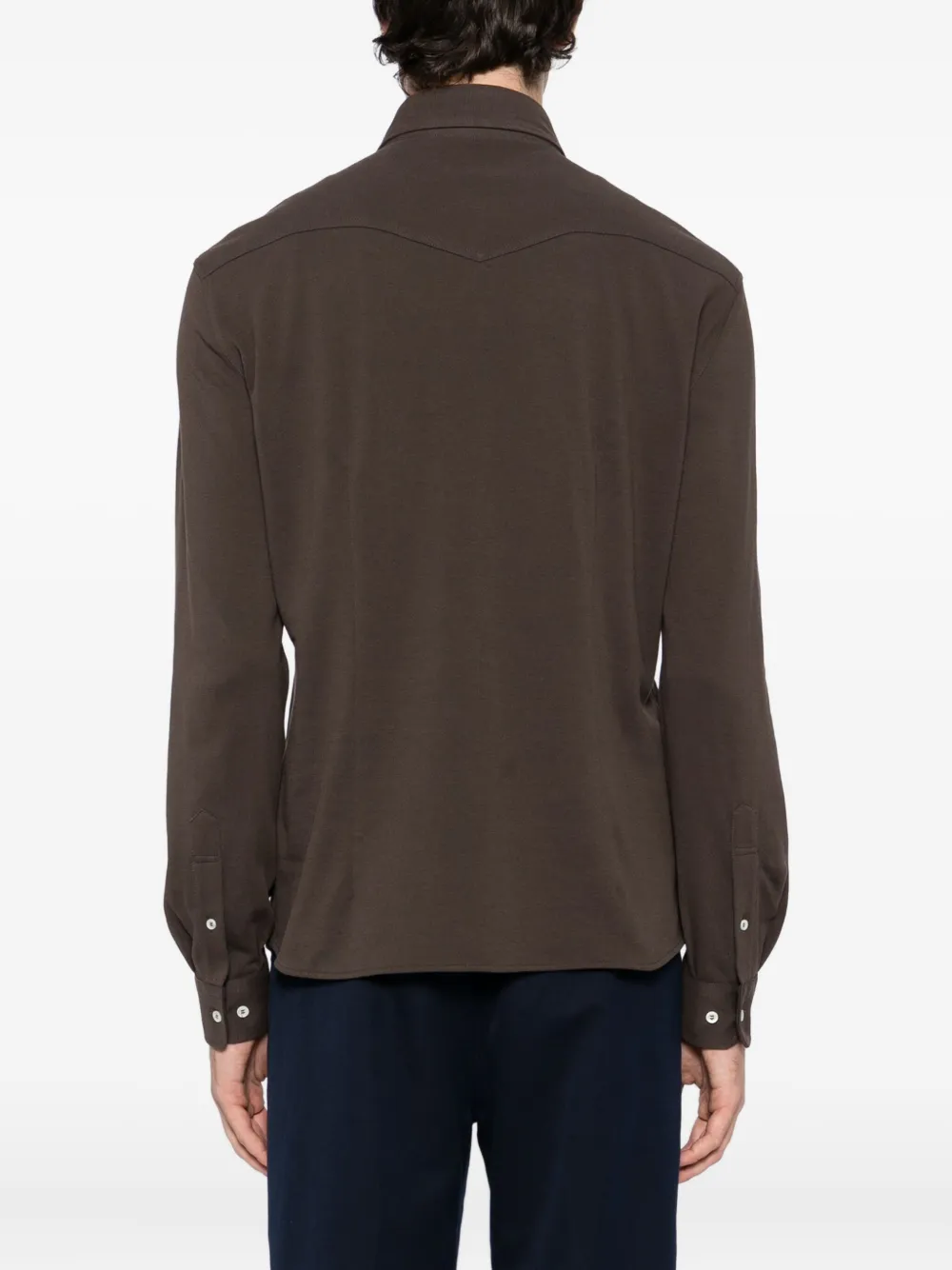 Brunello Cucinelli Cotton Shirt In Brown