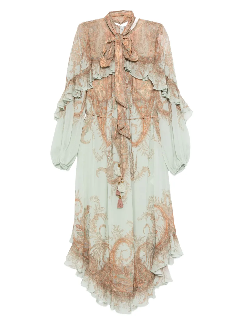 ZIMMERMANN paisley-print ruffled dress | Blue | Image 1