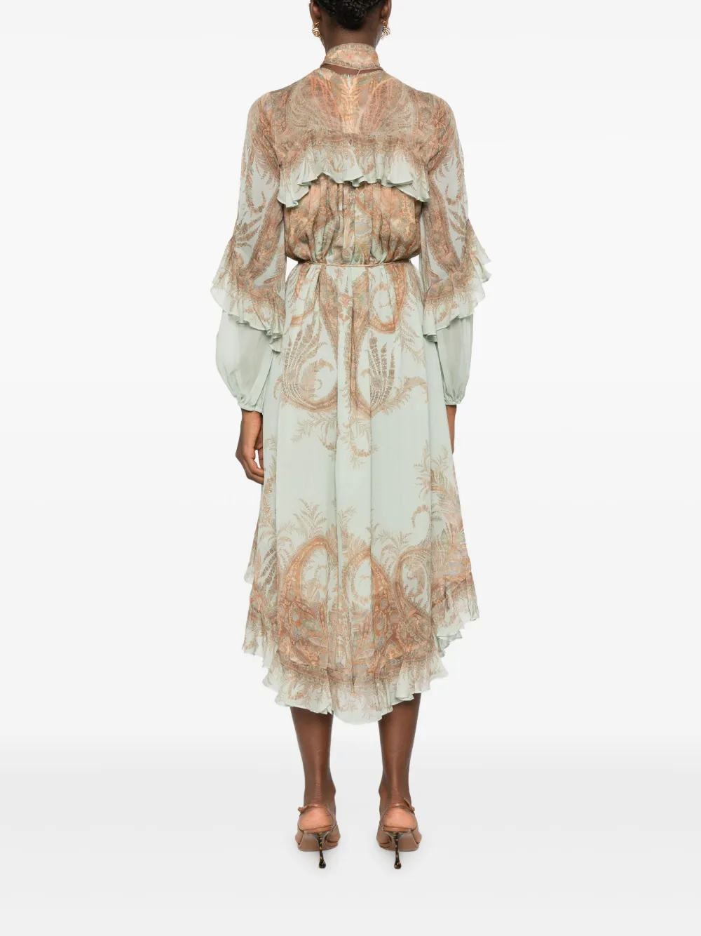 ZIMMERMANN Jurk met paisley-print Blauw