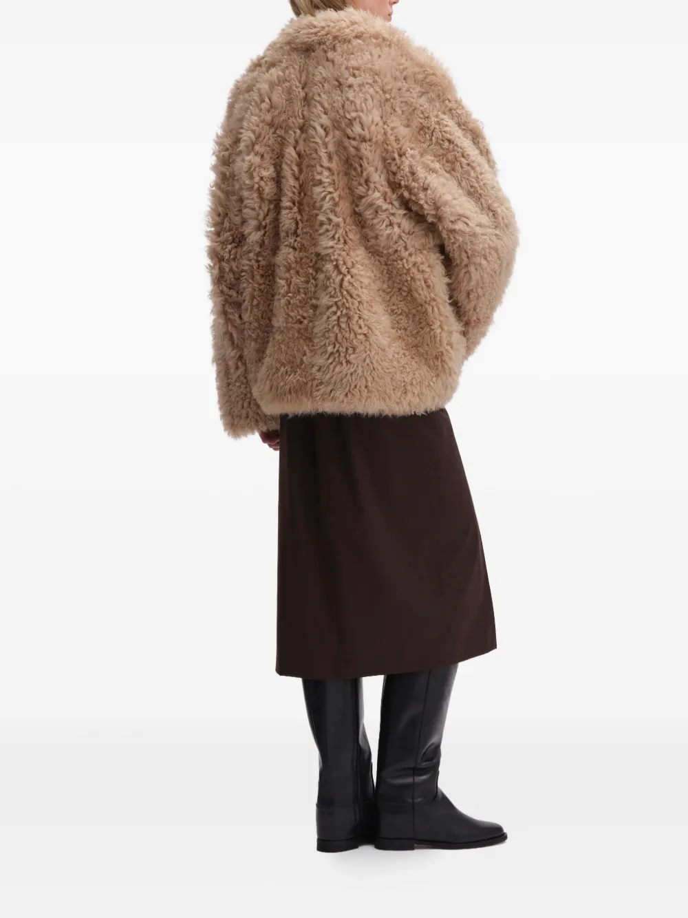 Remain Birger Christensen Shearling Reversible Jacket In Neutral