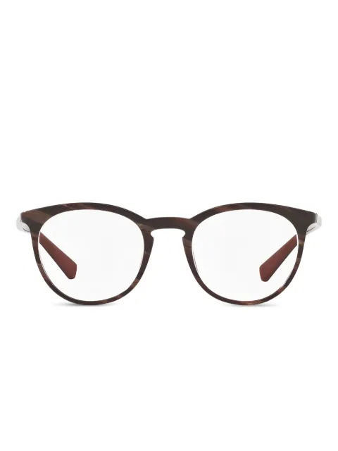 Dolce & Gabbana lentes con armazón larga y motivo de rayas