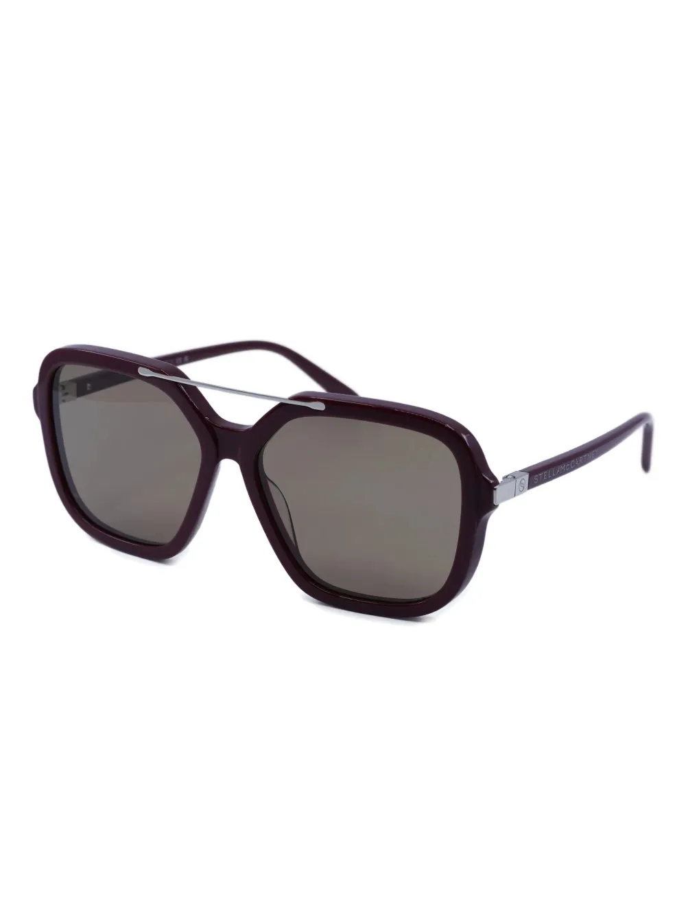 Stella McCartney Eyewear Zonnebril met vierkant montuur - Rood