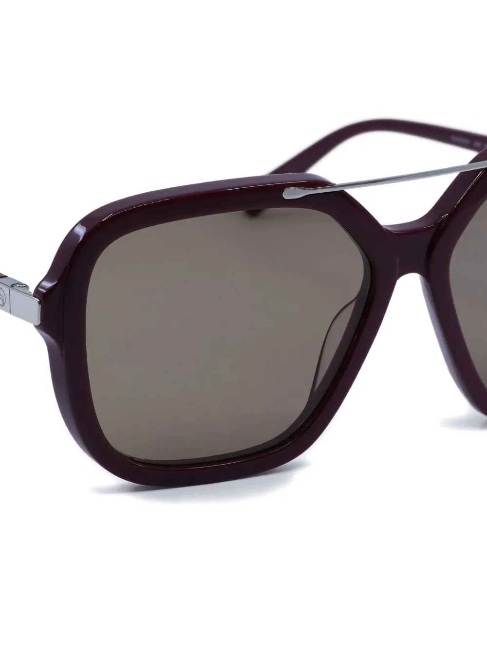 Stella McCartney Eyewear Zonnebril met vierkant montuur Rood