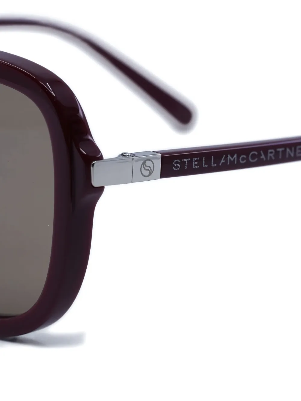 Stella McCartney Eyewear Zonnebril met vierkant montuur Rood