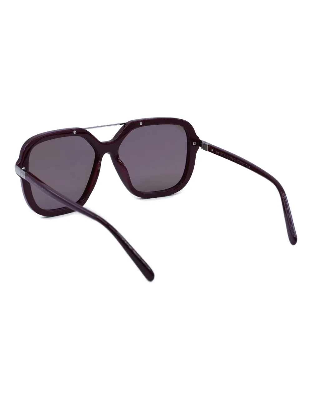 Stella McCartney Eyewear Zonnebril met vierkant montuur Rood