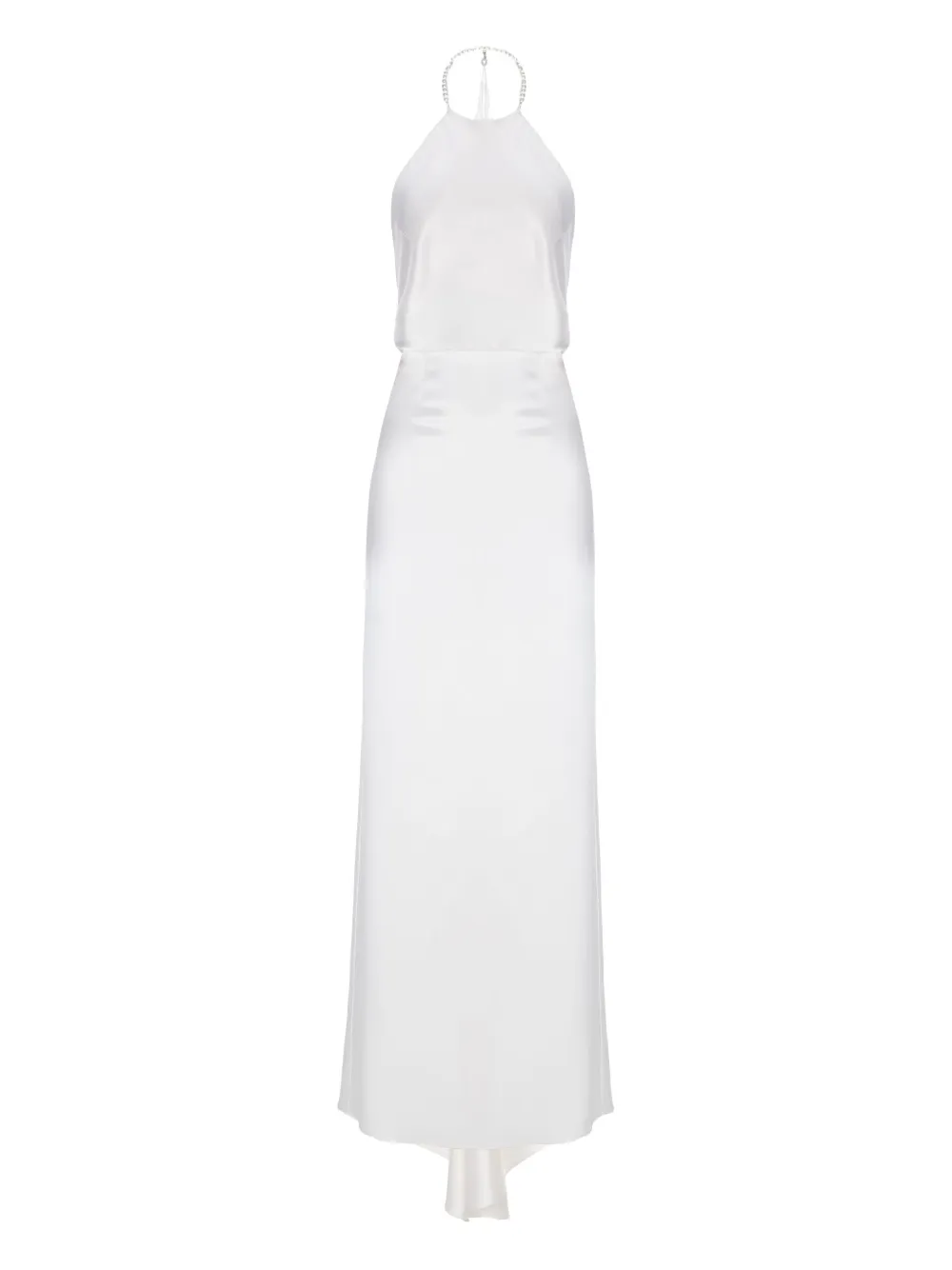 IL VOLO Jewel pearl-embellished halterneck dress | White | Image 1