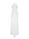 IL VOLO Jewel pearl-embellished halterneck dress - White