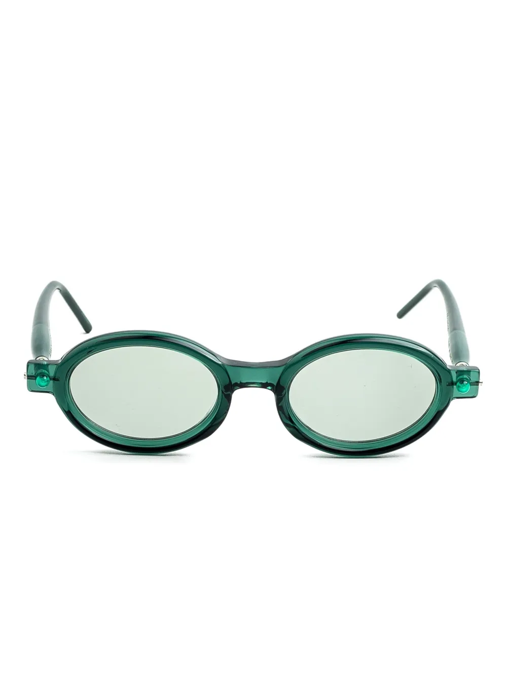 Kuboraum P6 Round-frame Sunglasses In Green