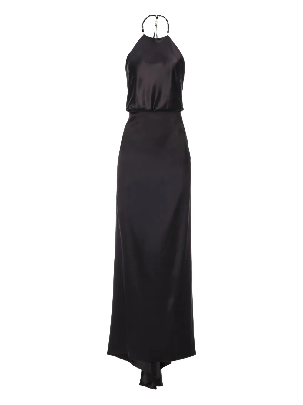 IL VOLO Jewel halterneck train dress | Black | Image 1