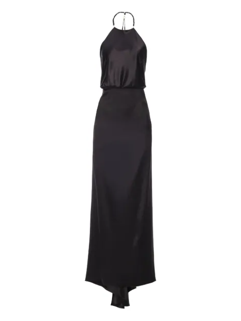 IL VOLO Jewel halterneck train dress