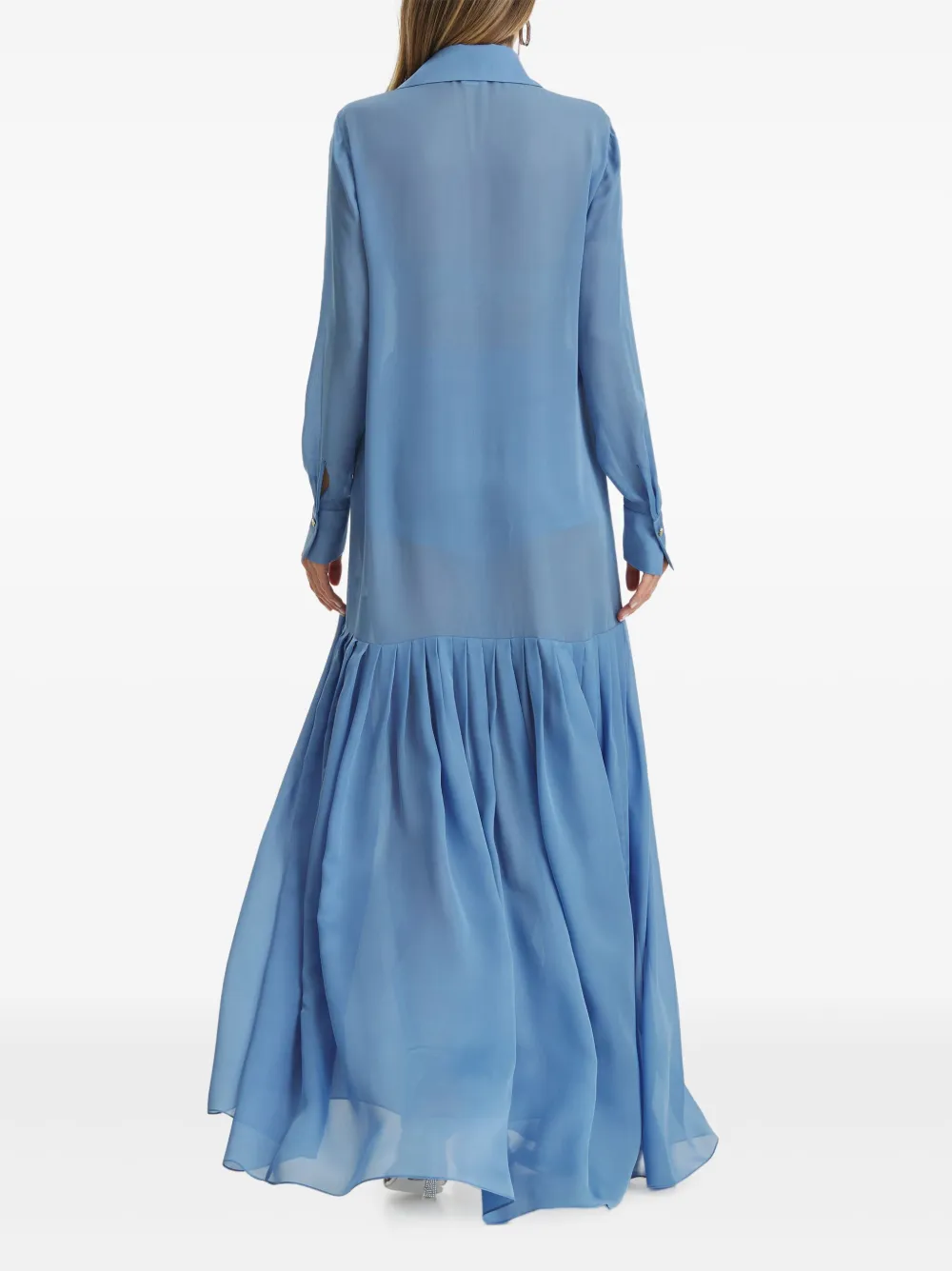 IL VOLO NOA blousejurk met plooien Blauw