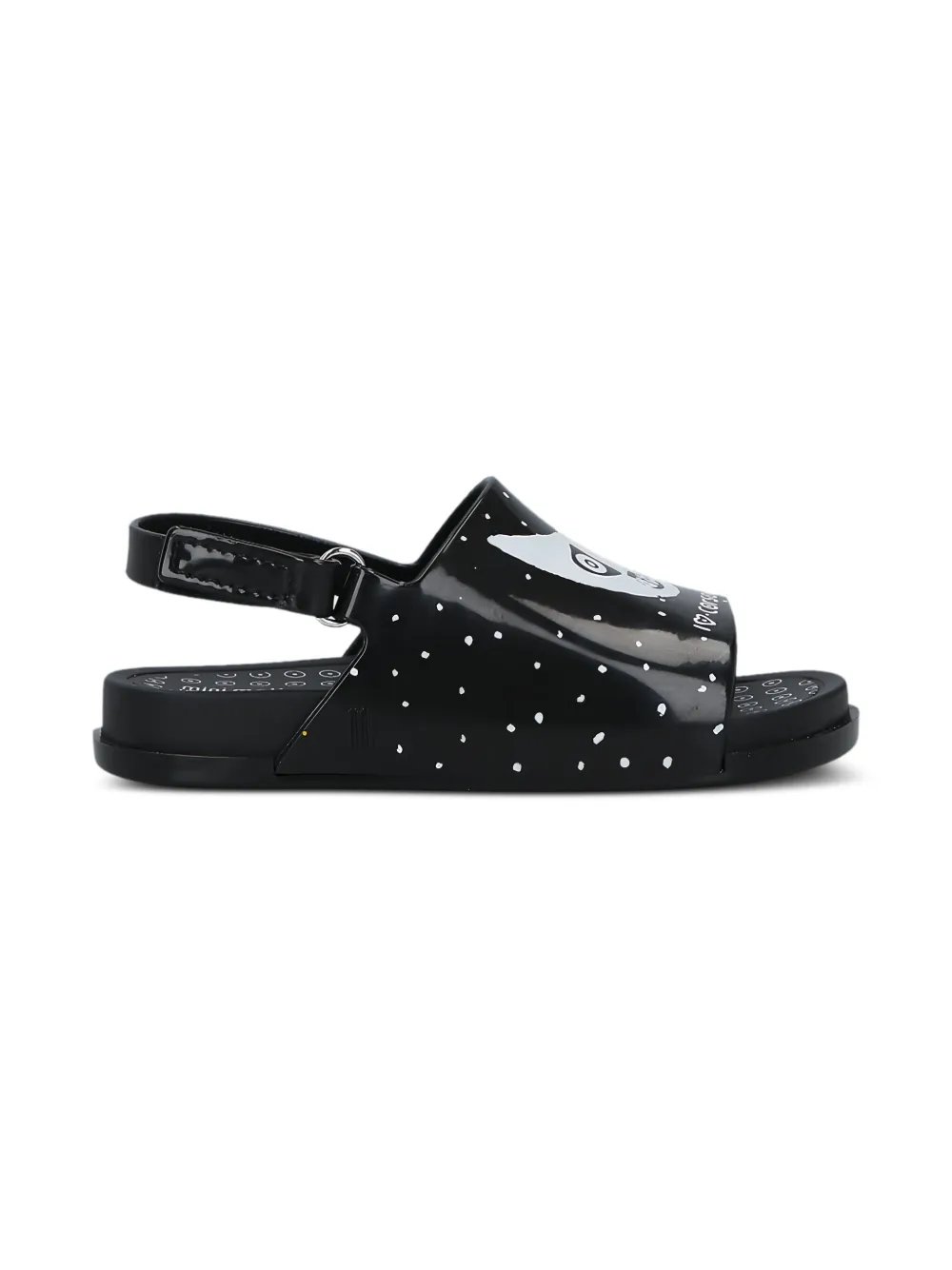 Melissa x10 CORSO COMO touch-strap cat-print sandals Zwart